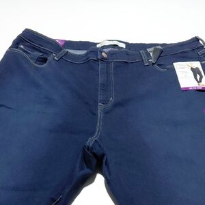 LEVI STRAUSS SIGNATURE Women's Simply Stretch Mid Rise Skinny Blue Jeans - 24S